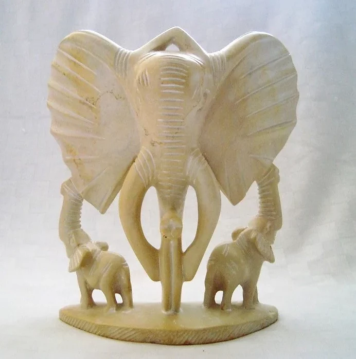 Face Elephant with Baby
