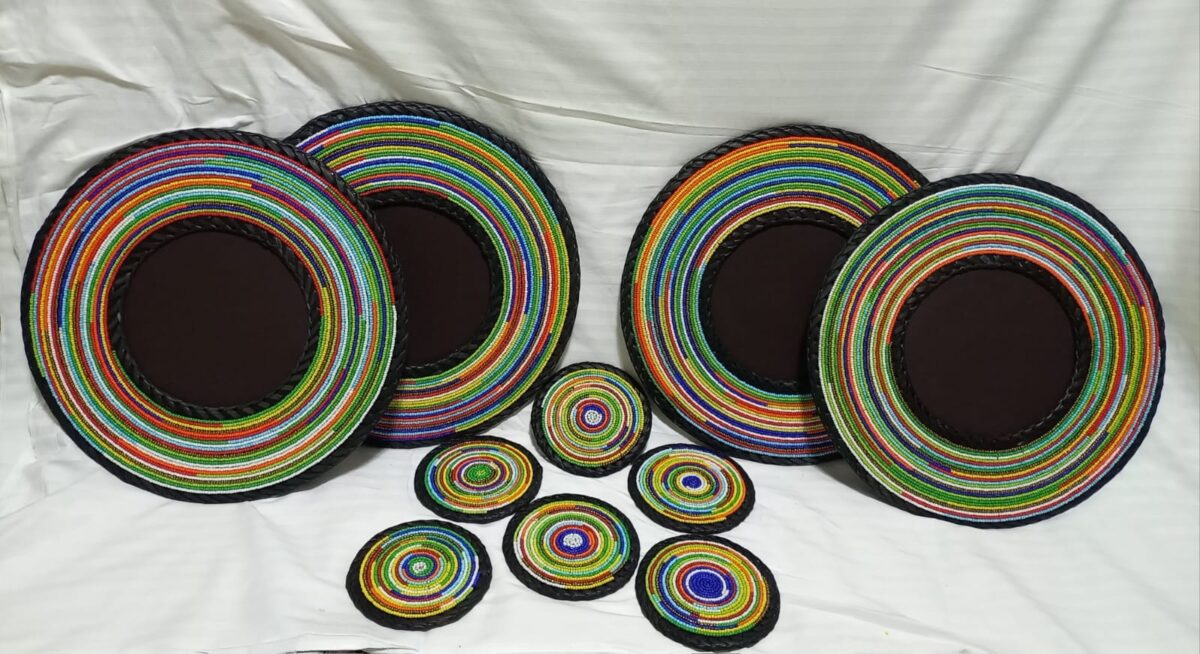 Multicolour Beaded Basket Set