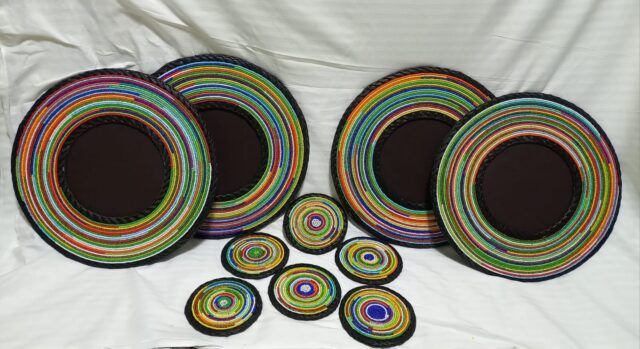 Multicolour Beaded Basket Set